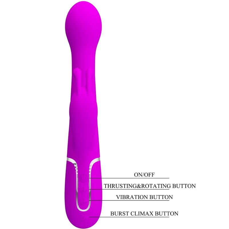 PRETTY LOVE - DEJON RABBIT VIBRATOR 3 I 1 MULTIFUNKTION VIOLETT