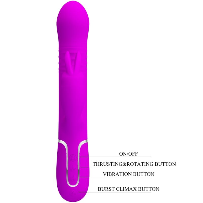 Pretty Love Coale Rabbit Vibrator i lila med pärlor