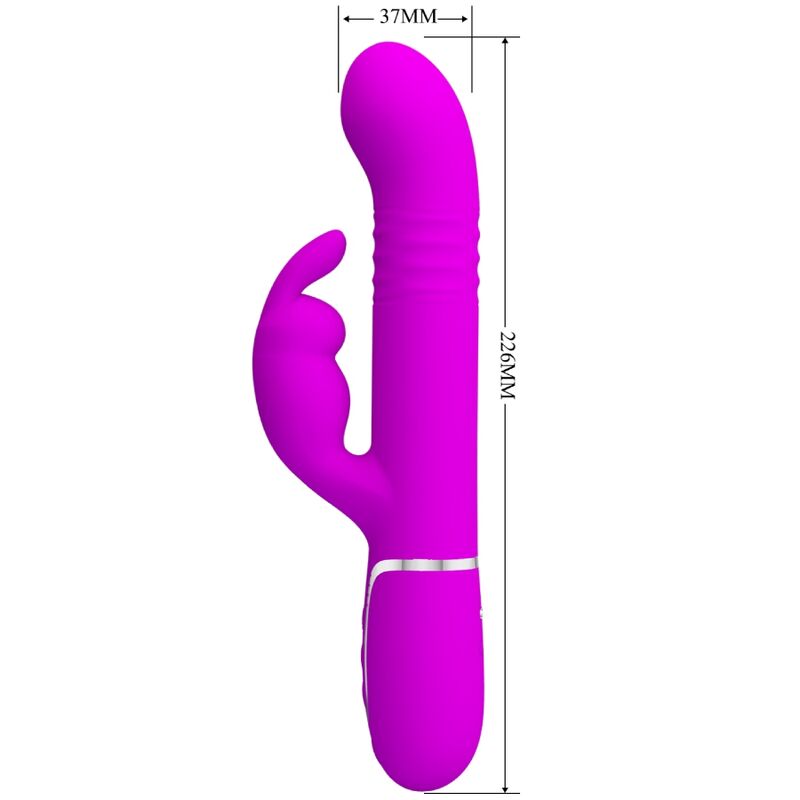 Pretty Love Coale Rabbit Vibrator i lila med pärlor