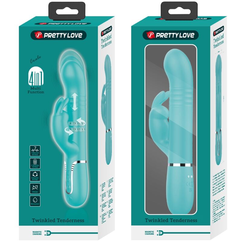 Pretty Love Coale Rabbit Vibrator i aqua grön