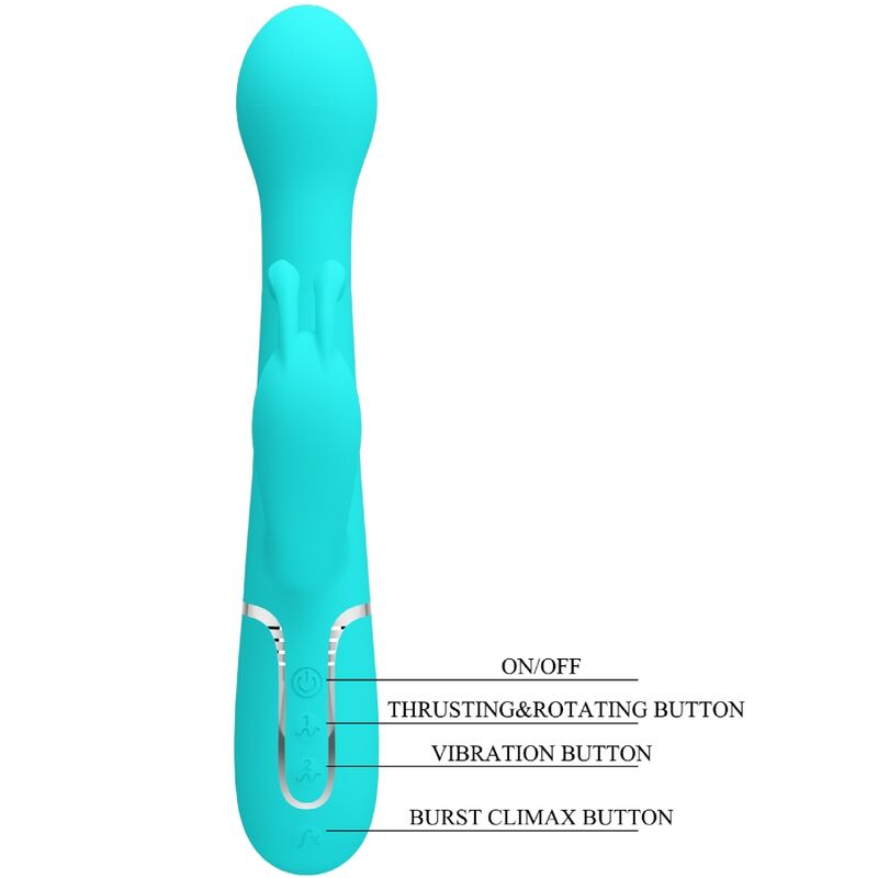 Pretty Love Dejon Rabbit Vibrator 3 i 1 Aqua Green
