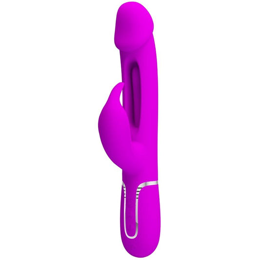 PRETTY LOVE - KAMPAS RABBIT 3 I 1 MULTIFUNKTION VIBRATOR MED TUNG FUCHSIA