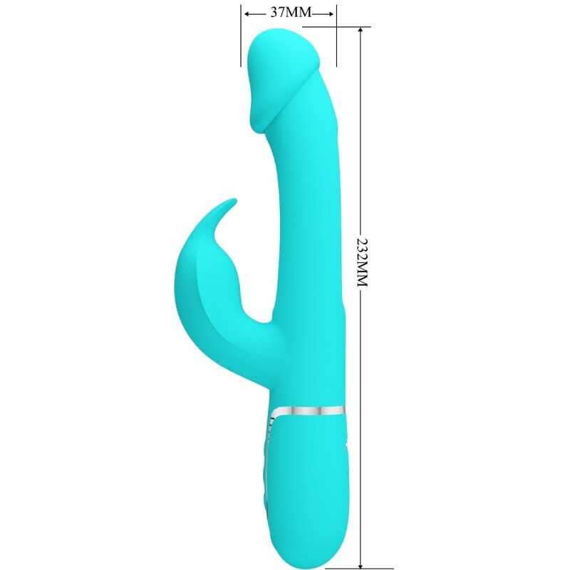 PRETTY LOVE Kampas Rabbit 3 i 1 vibrator aqua grön