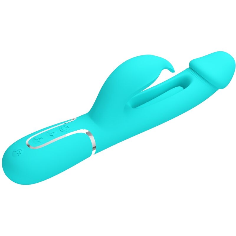 PRETTY LOVE Kampas Rabbit 3 i 1 vibrator aqua grön