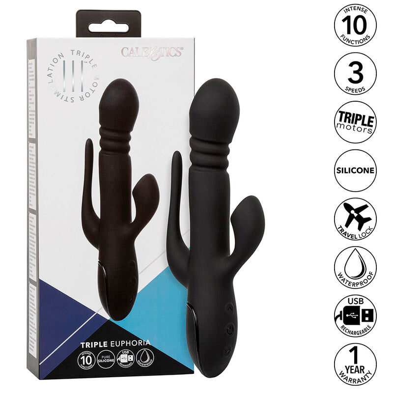 CalExotics Triple Euphoria vibrator i svart