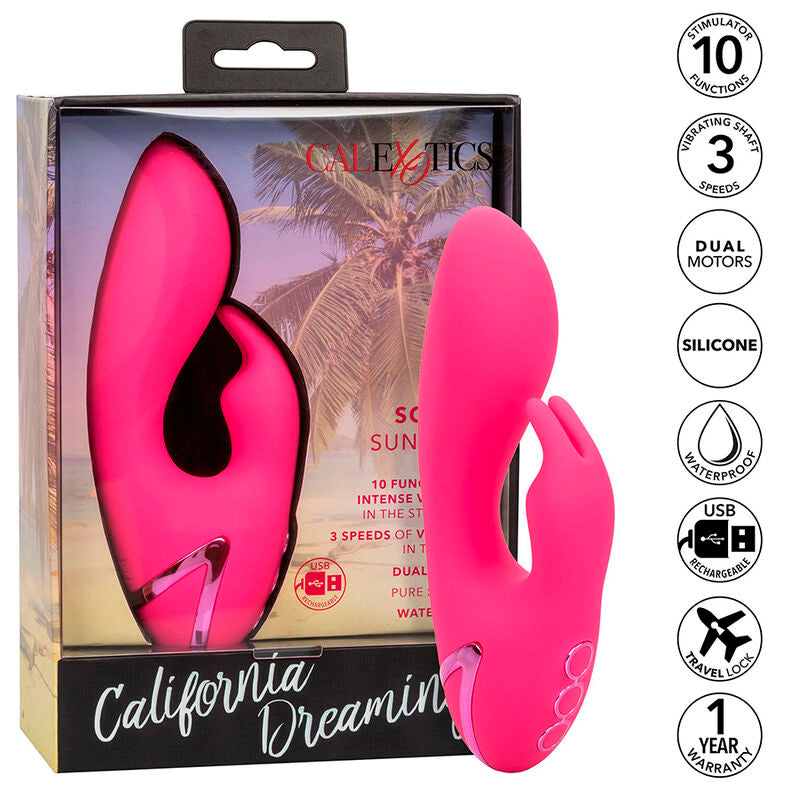 Calexotics So Cal Sunshine Vibrator Rabbit Fuchsia