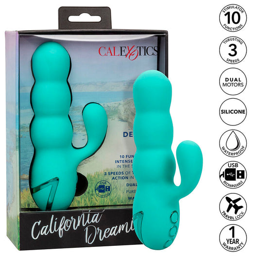 CALEXOTICS - DEL MAR DIVA VIBRATOR RABBIR AQUA GREEN