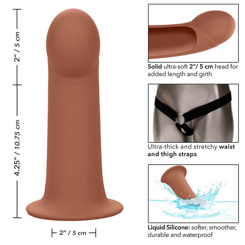 Performance Maxx Extension med harness i brun silikon
