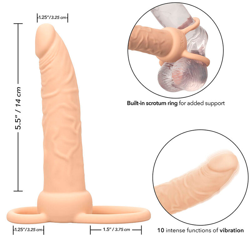 CALEXOTICS - PERFORMANCE MAXX ÅTERLADDNINGSBAR DUBBEL PENETRATOR LÄTT HUD