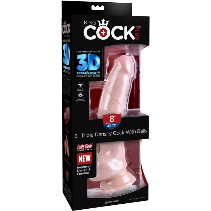 KING COCK - TRIPLE DENSITY DILDO 18,4 CM