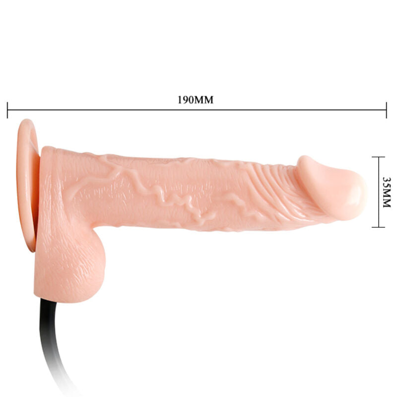 Uppblåsbar dildo med sugkopp, 15 cm