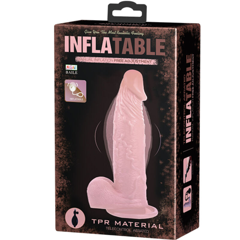 Uppblåsbar dildo med sugkopp, 15 cm