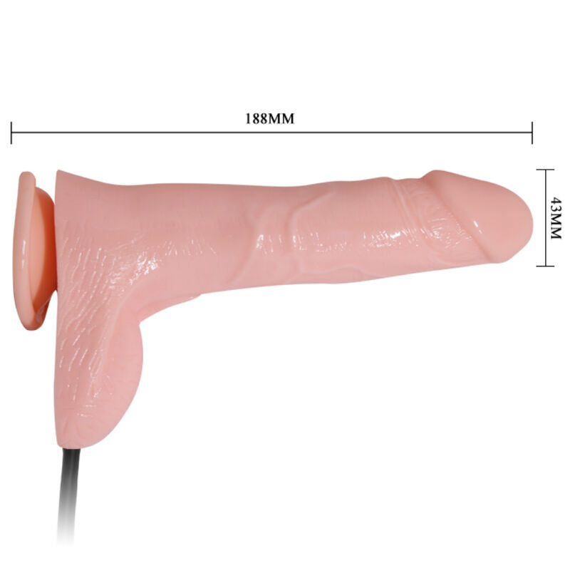 Uppblåsbar realistisk dildo med sugkopp 15 cm
