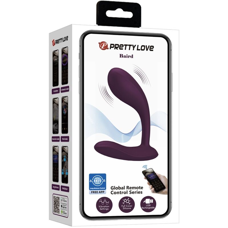 PRETTY LOVE Baird G-Spot vibrator lila med app-kontroll