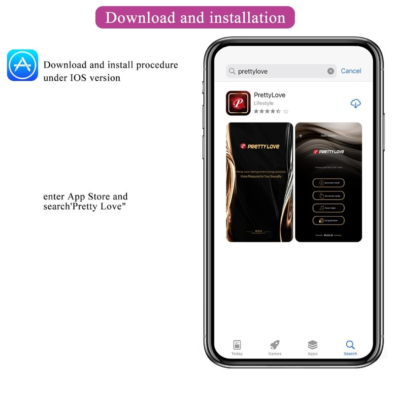 PRETTY LOVE Baird G-Spot vibrator lila med app-kontroll