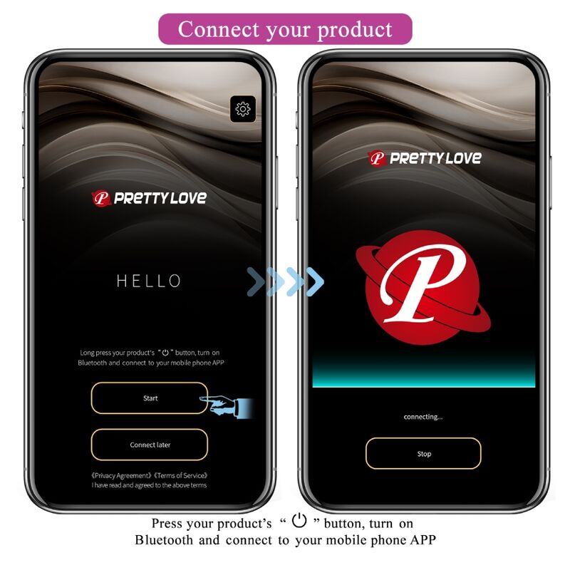 PRETTY LOVE Baird G-Spot vibrator lila med app-kontroll