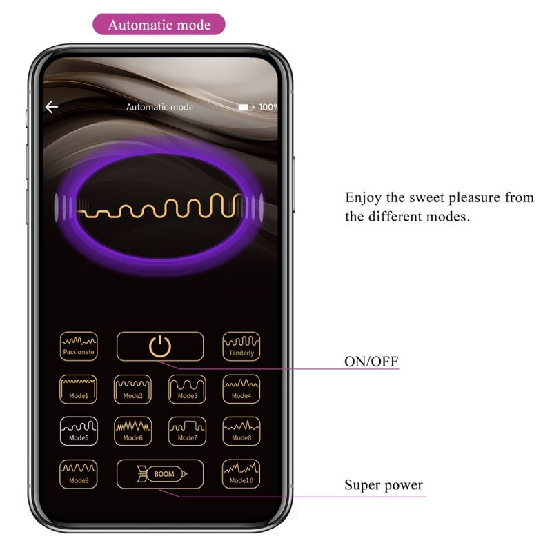 PRETTY LOVE Baird G-Spot vibrator lila med app-kontroll