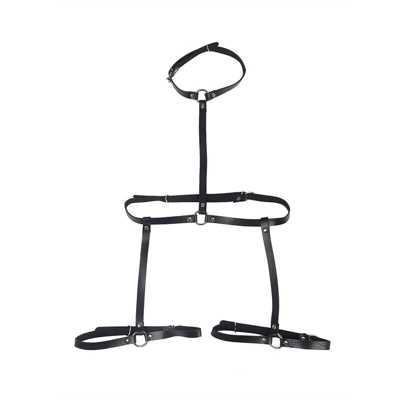 Läder body harness i svart från Subblime, en storlek