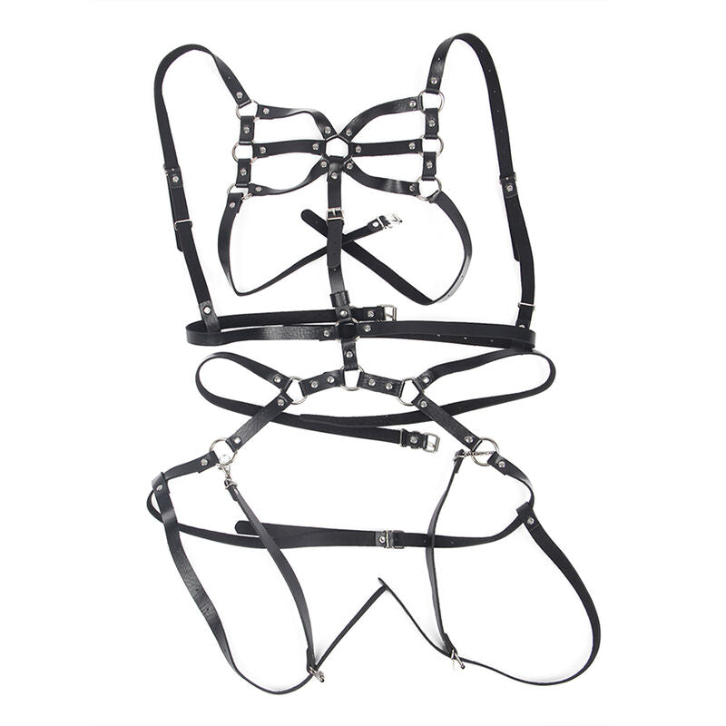 SUBBLIME body harness med justerbara remmar i svart läder