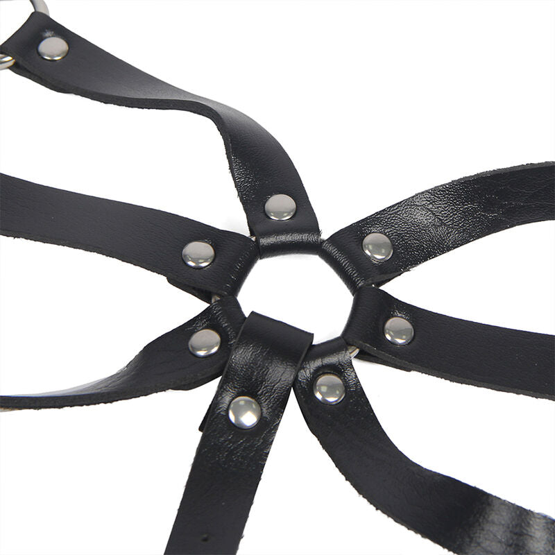 SUBBLIME body harness med justerbara remmar i svart läder