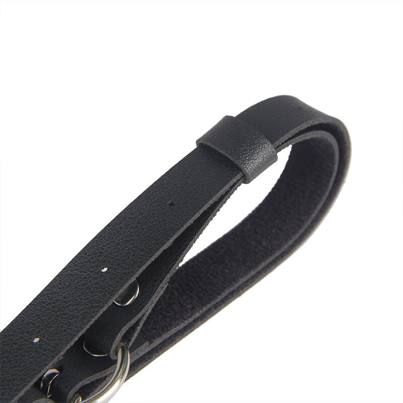 SUBBLIME läderbälte med harness i svart
