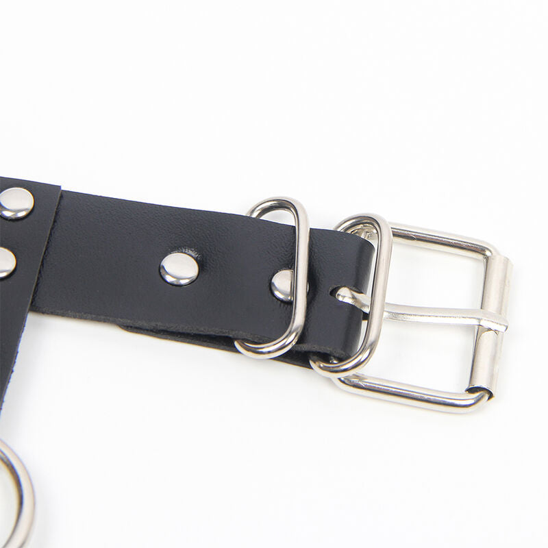 SUBBLIME - HARNESS BH OCH HALSBAND MED KEDJOR EN STORLEK