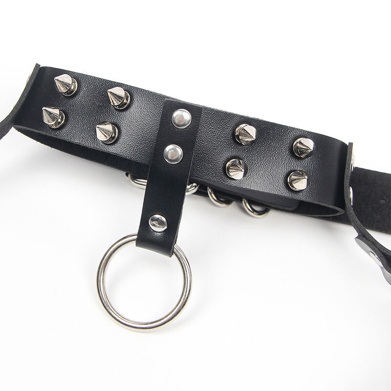 SUBBLIME - HARNESS BH OCH HALSBAND MED KEDJOR EN STORLEK