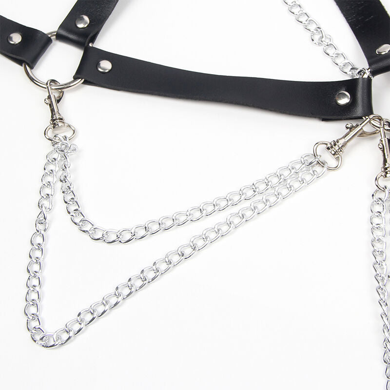 SUBBLIME - HARNESS BRA MED KEDJDETALJ EN STORLEK