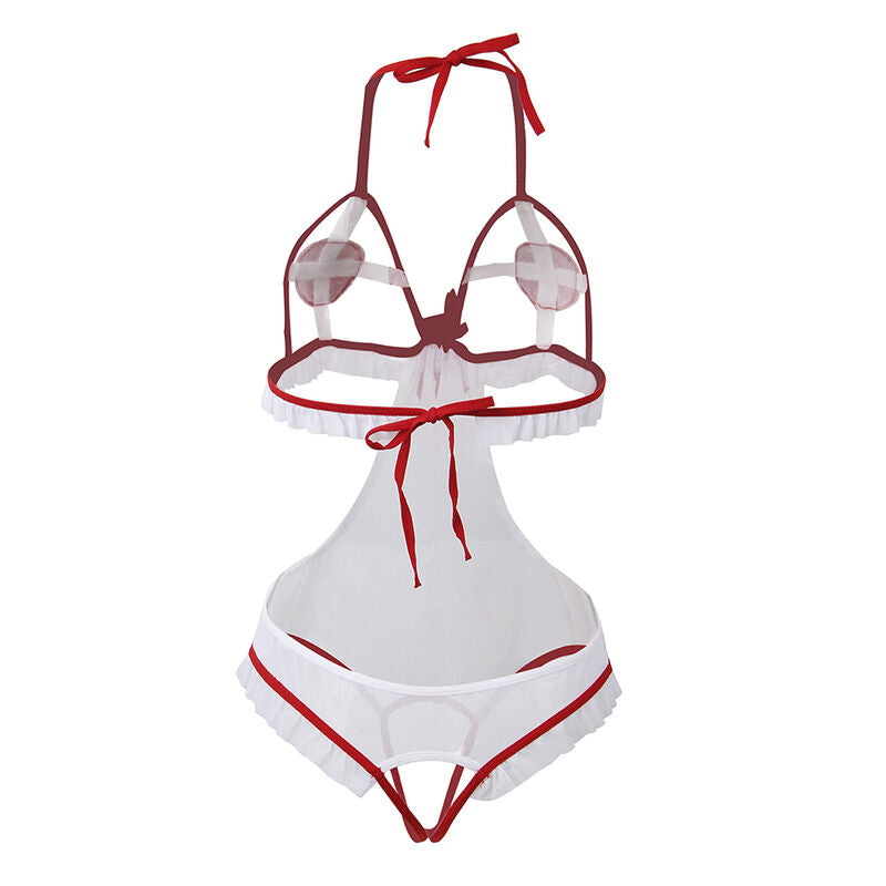 Sublime sexy crotchless sjuksköterskekostym i storlek S/M
