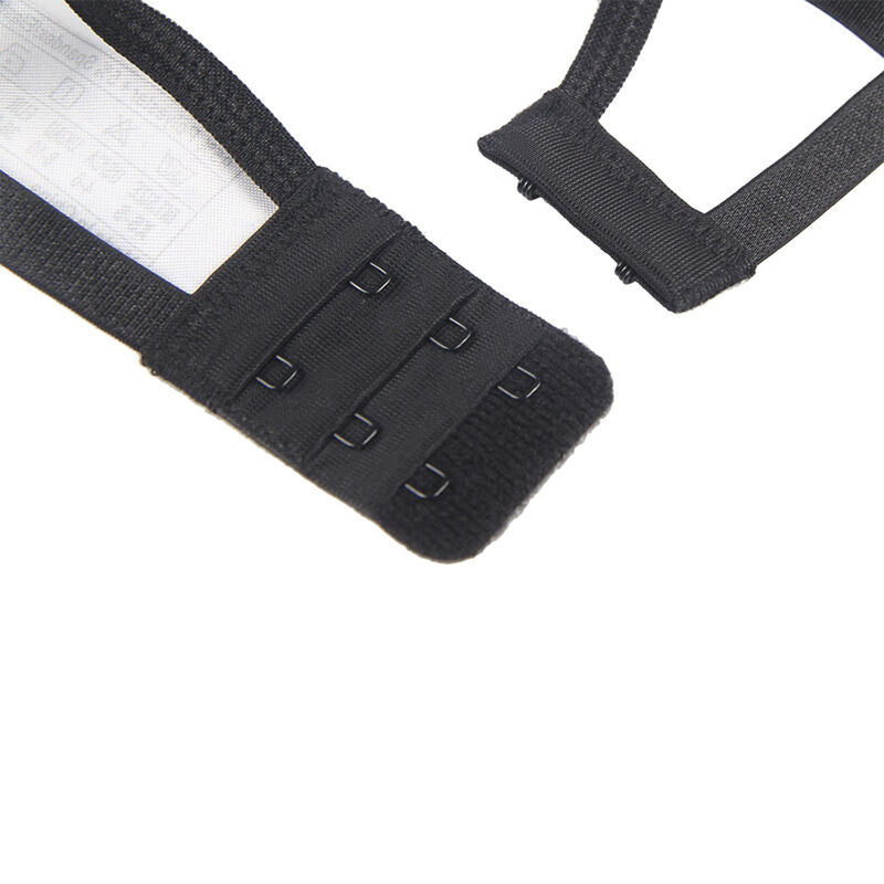 SUBBLIME - Set med 3 delar: BH + Trosa + Strumpeband Svart L/XL