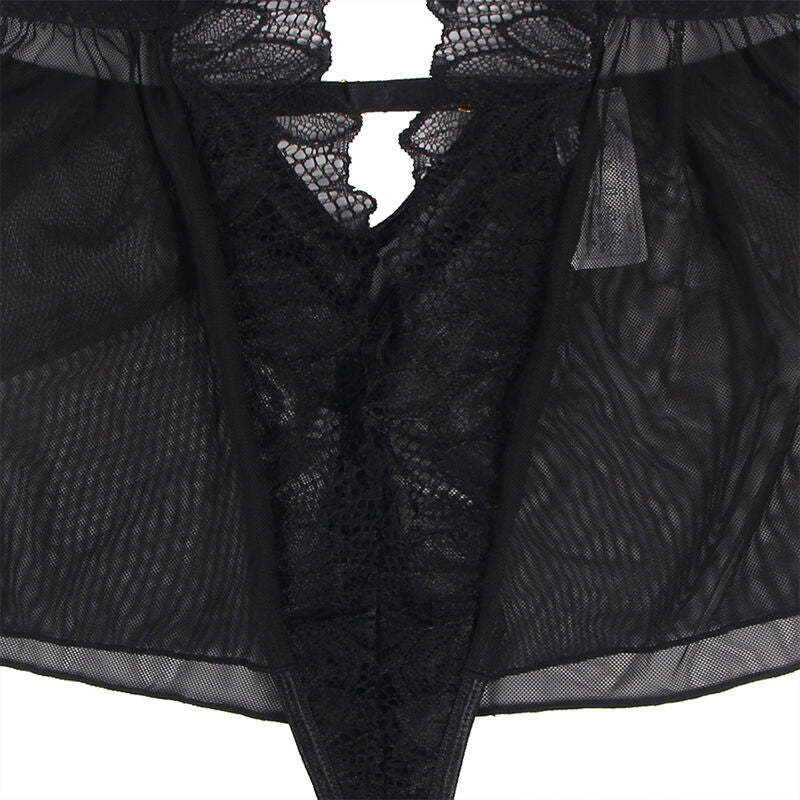 SUBBLIME Teddy Halter Neck i svart, storlek S/M