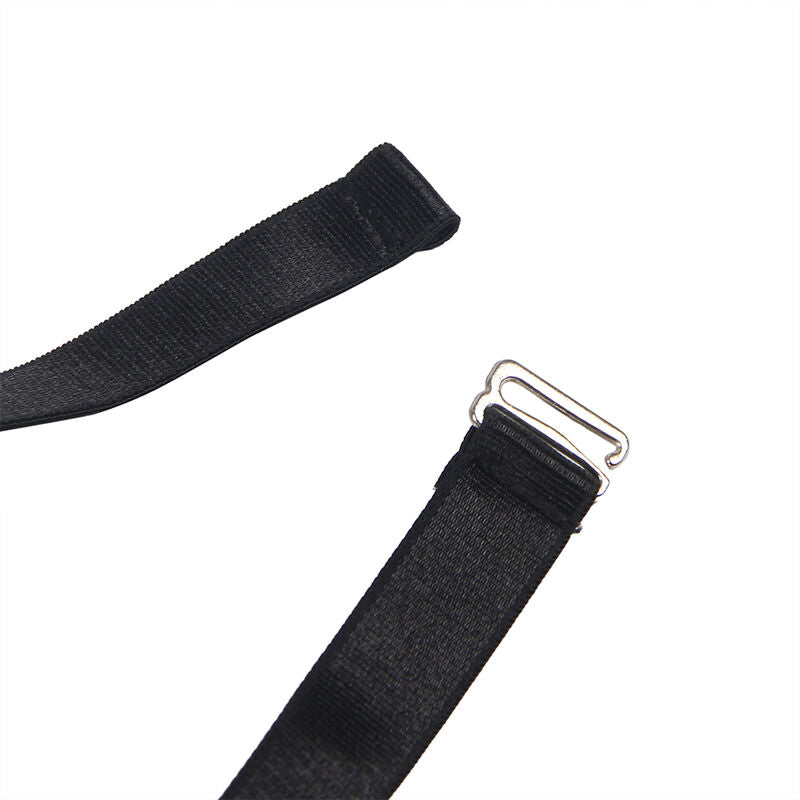 Transparent halter nackklänning i svart, storlek L/XL