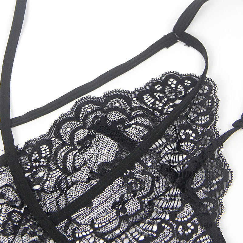 SUBBLIME Lace Body Police Kostym i svart, storlek L/XL