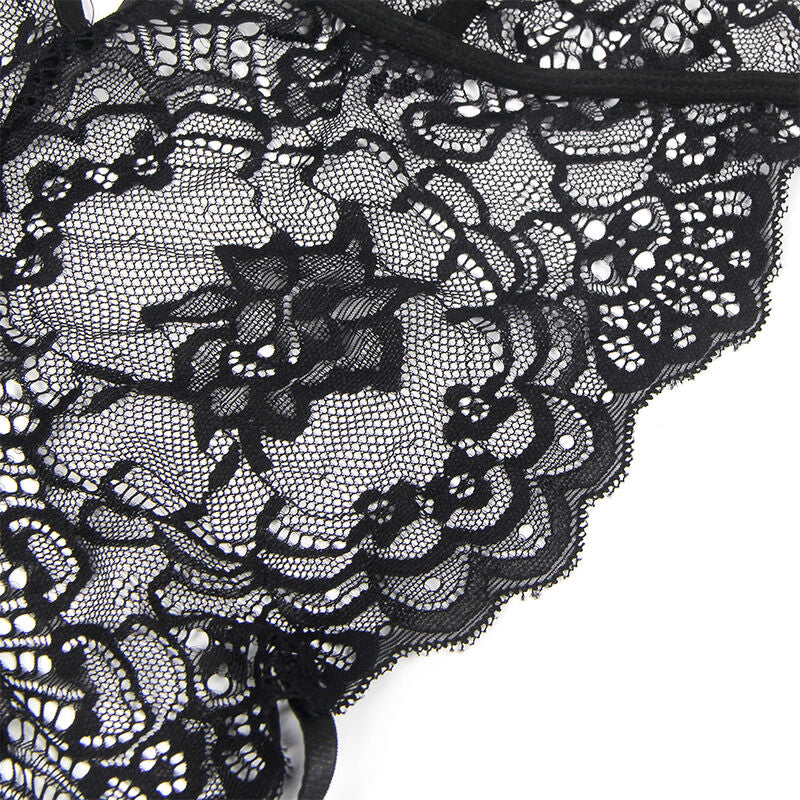 SUBBLIME Lace Body Police Kostym i svart, storlek L/XL