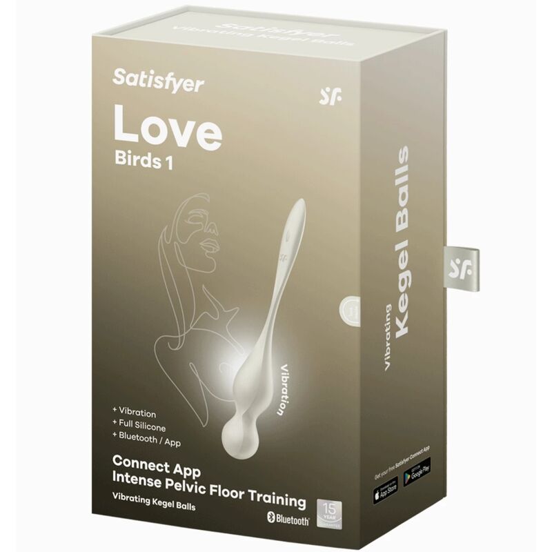 Satisfyer Love Birds vibrerande kegelkulor i vit färg