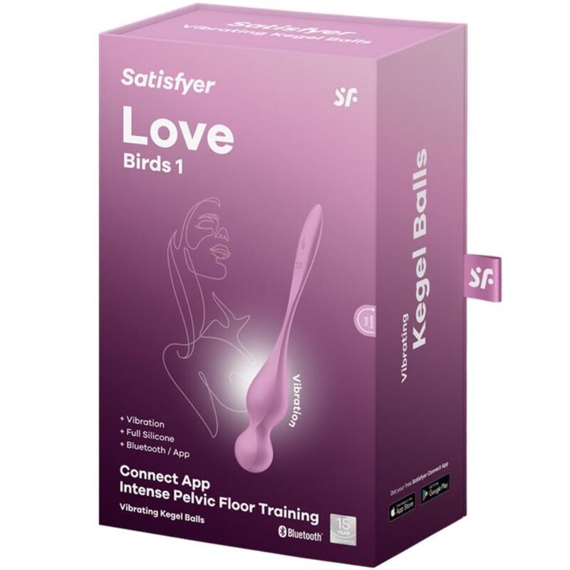 Satisfyer Love Birds vibrerande kuglbollar rosa