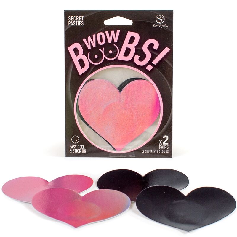 SECRET PLAY - WOW BOOBS! HJÄRTFORMADE NIPPLE COVERS