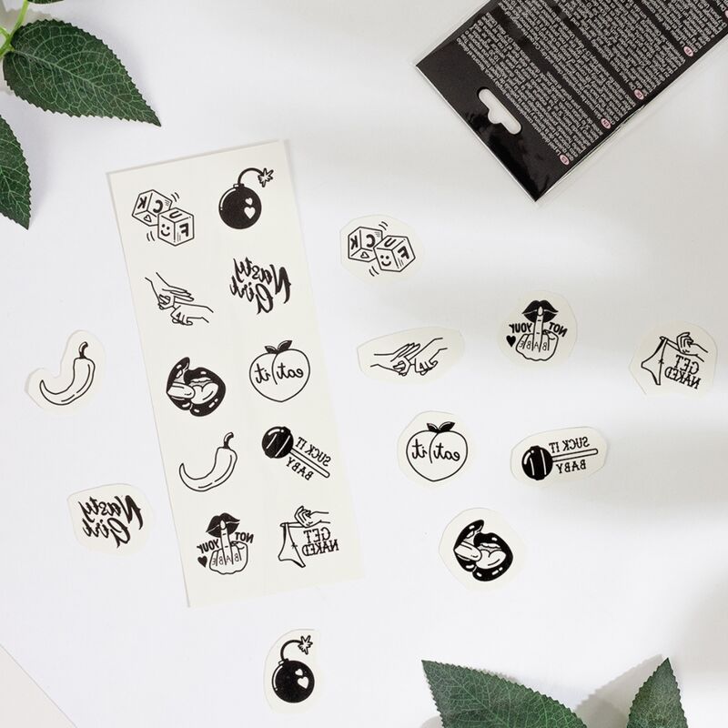 SECRET PLAY - SET MED 10 SPICY COLLECTION TEMPORÄRA TATUERINGAR