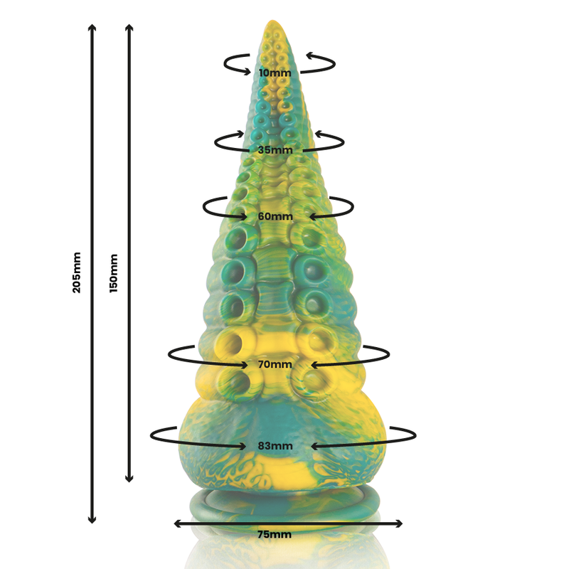 EPIC CETUS grön tentakel dildo storlek large