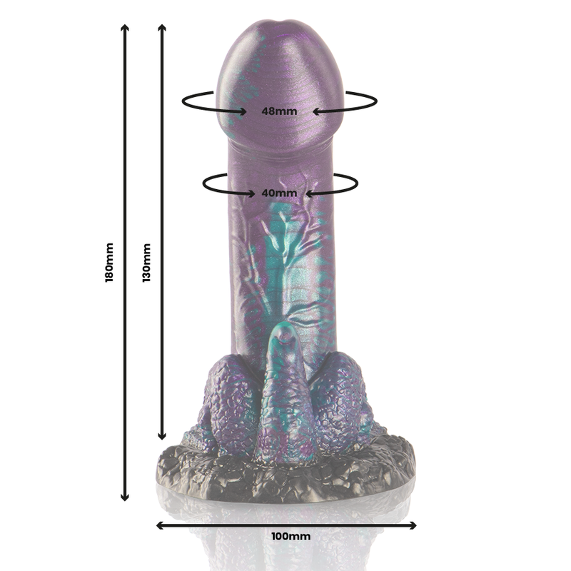 EPIC Basilisk Dildo i silikon med dubbel skala