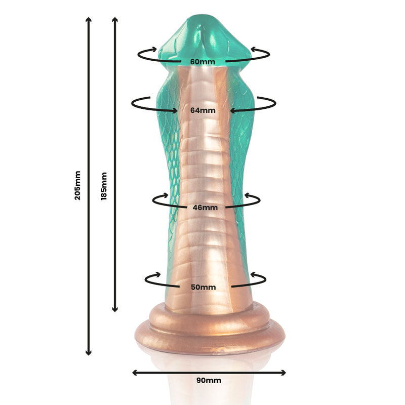 EPIC Python Dildo Cobra Grön i silikon