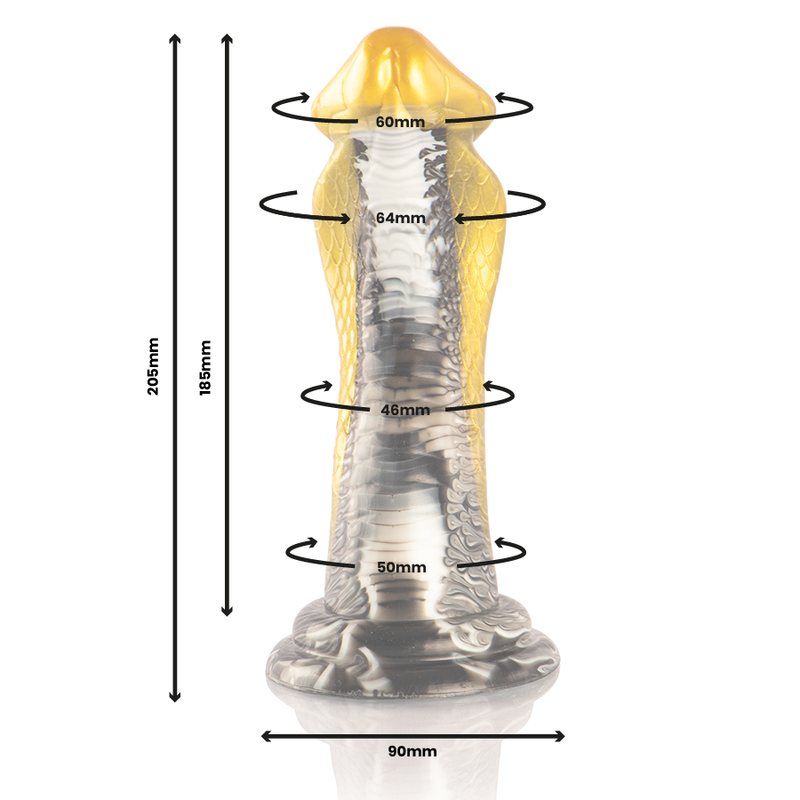 Silikon-dildo Drakon Yellow Cobra från EPIC CYBERSILICOCK