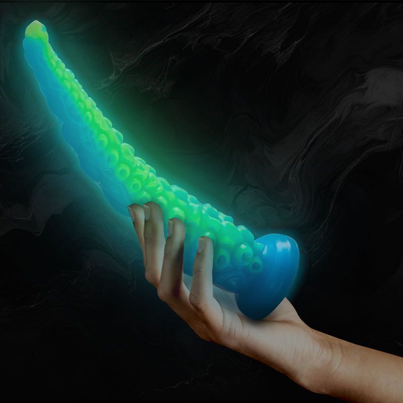 EPIC Scylla fluorescerande tunn tentakel dildo storlek large