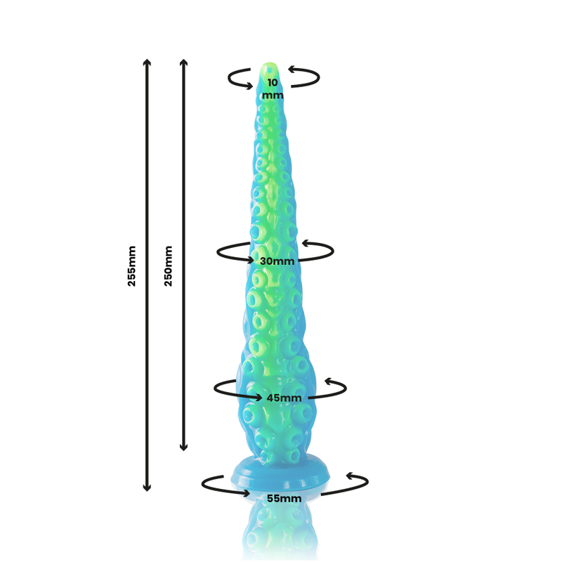 EPIC Scylla fluorescerande tunn tentakel dildo liten storlek