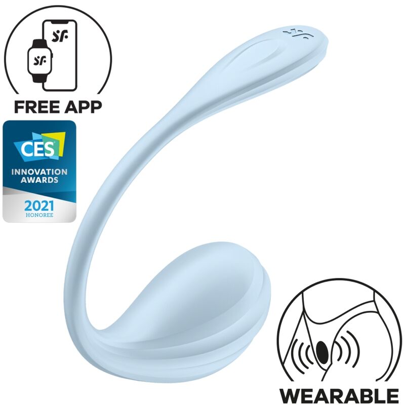 SATISFYER - SMOOTH PETAL G-POINT STIMULATOR SKY BLUE fri APP