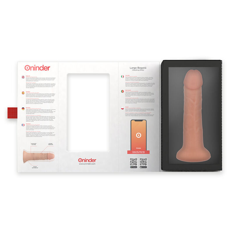 ONINDER - STOR BOGOTÁ VIBRATOR DILDO 9 HASTIGHETER NATURLIG 22 CM -O- 4.5 CM - GRATIS APP