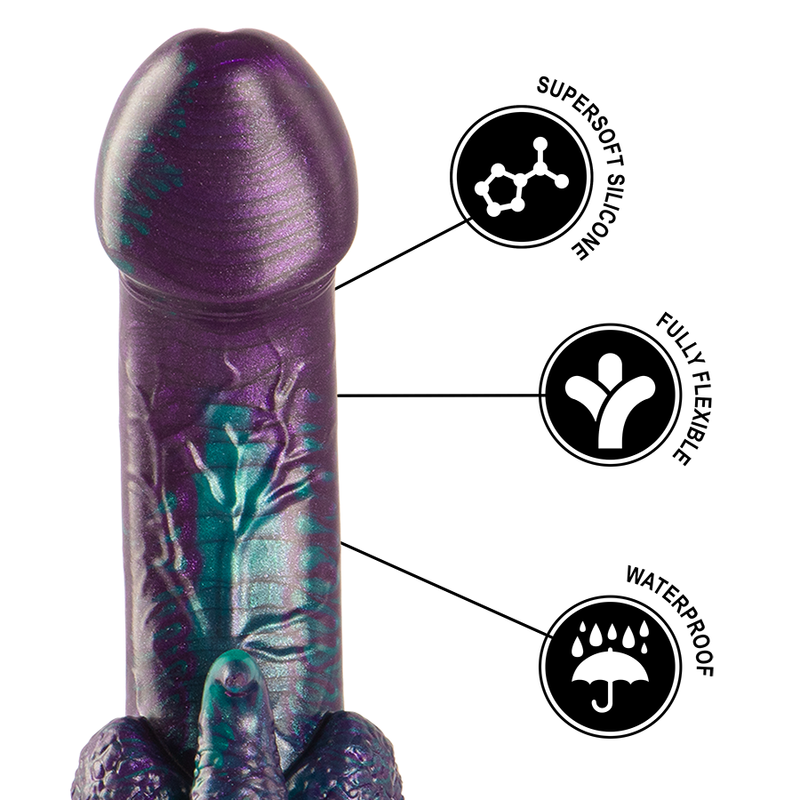 EPIC Basilisk Dildo i silikon med dubbel skala