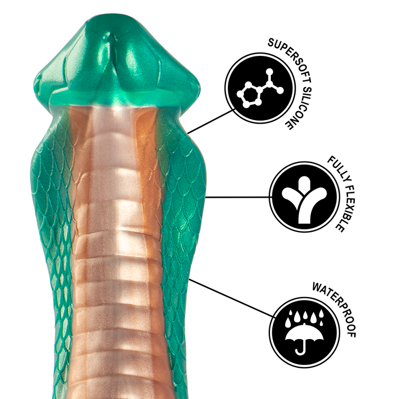 EPIC Python Dildo Cobra Grön i silikon