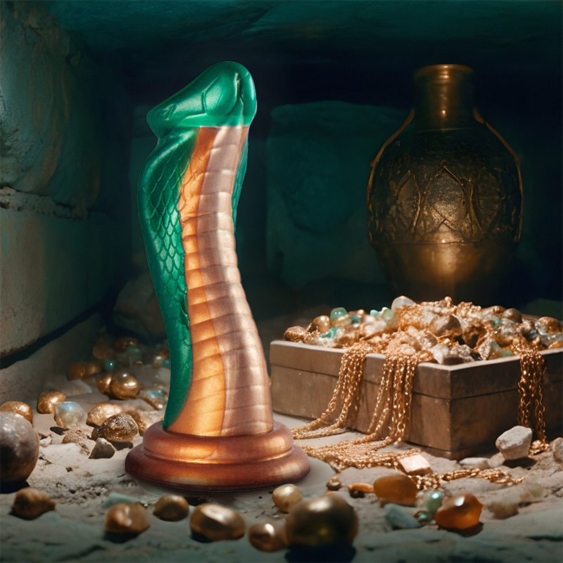 EPIC Python Dildo Cobra Grön i silikon