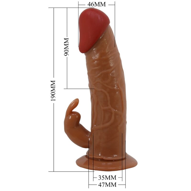 PRETTY LOVE - MARION HARNESS UNIVERSAL BRIEFS MED VIBRERANDE DILDO 19 CM BRUN